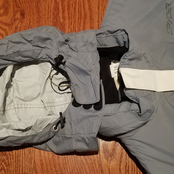 Men's Spyder Axys Ski Jacket White/Gray Large - Picture 6 of 12